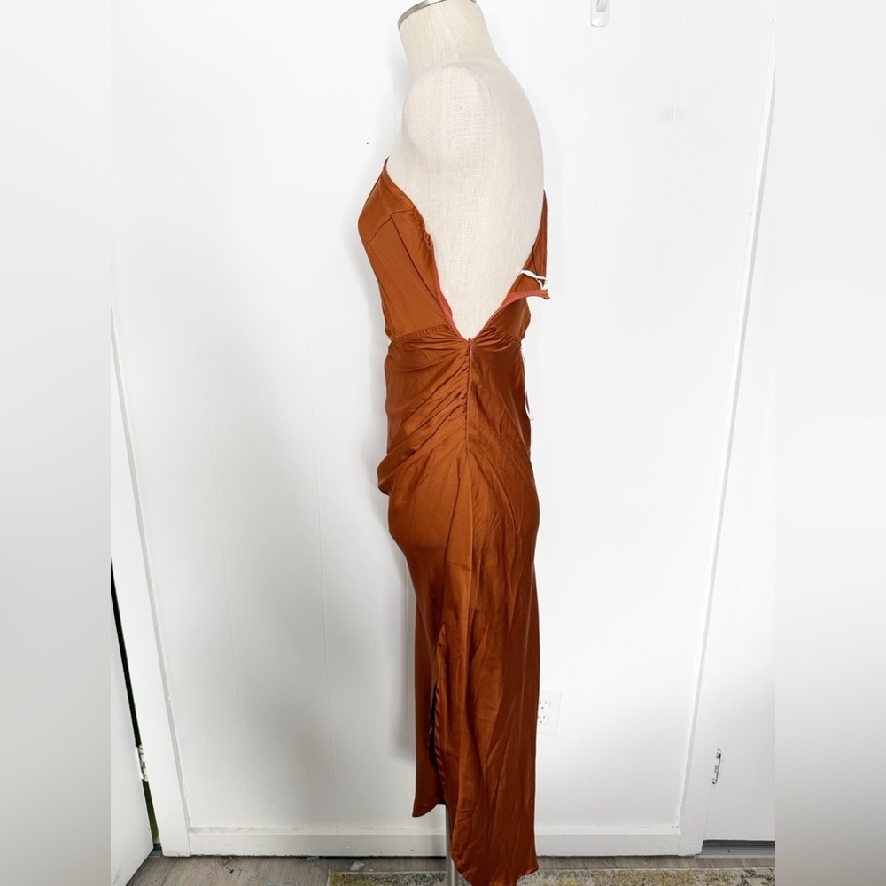 Hello Molly Classy Girl Midi Dress Rust‎ Tan Size US 6 - Picture 5 of 9